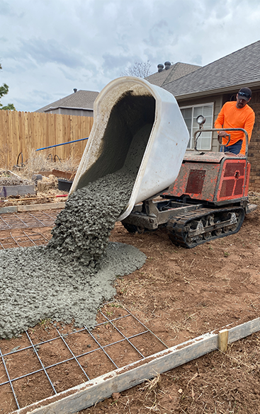 Concrete pouring